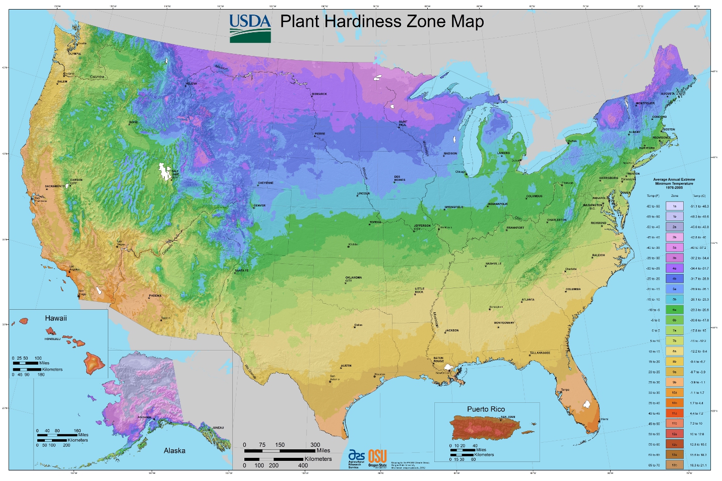 US Dept. of Agriculture New Hardiness Zones Show Impact of Global Warming